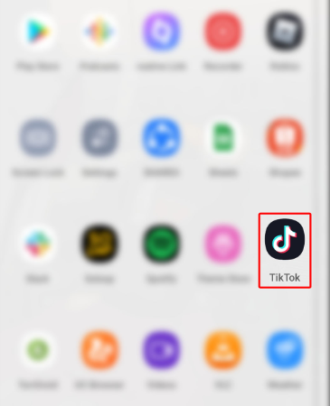 If it’s not already, open up the TikTok app on your device.