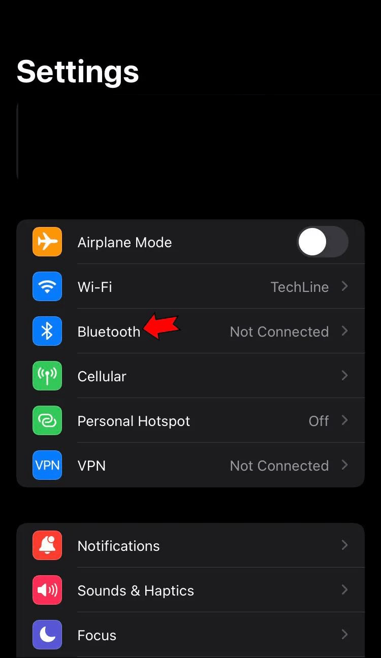 Launch your Settings app and find your Bluetooth settings.