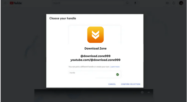 choose your youtube handle