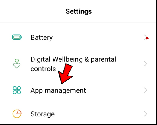 Depending on which phone you have, tap on ‘Apps’ or ‘App management.’