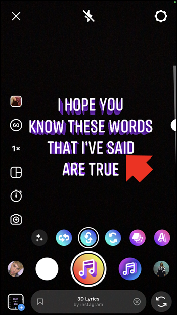 You can customize the text of the lyrics by tapping it.