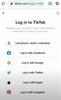 web version of the official TikTok site