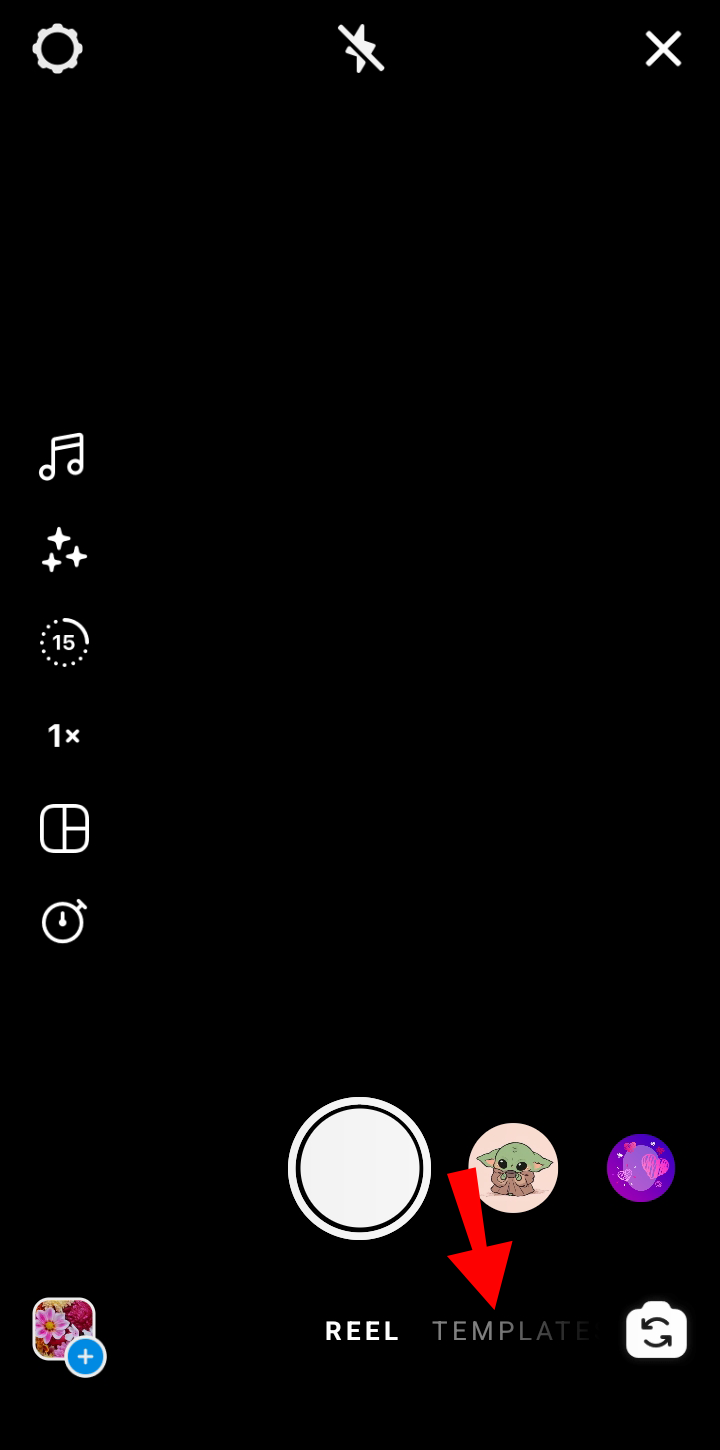 On the bottom of the screen, press on “Templates.”