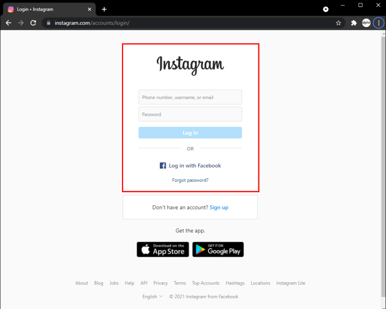 Log in to Instagram using a computer. An internet browser like Chrome or Internet Explorer 