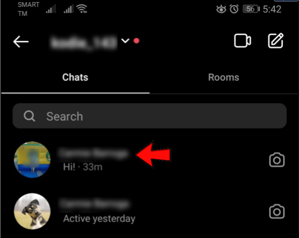 To message someone, tap their profile icon. 