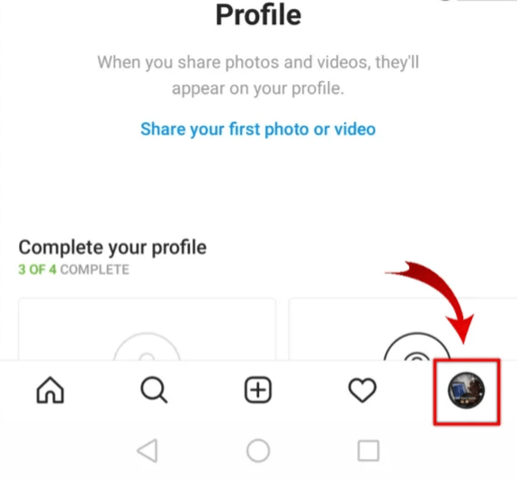 Log into Instagram and select your account.