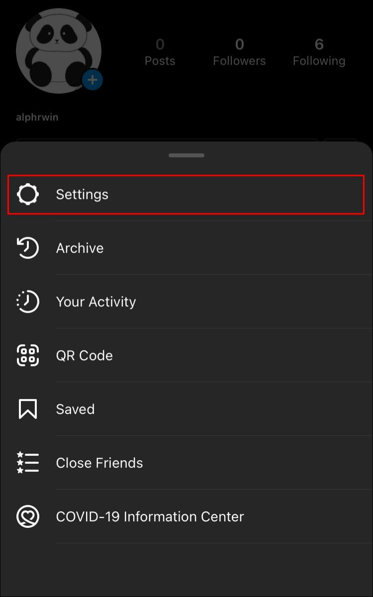 Tap on the Settings icon at the bottom of your screen. 