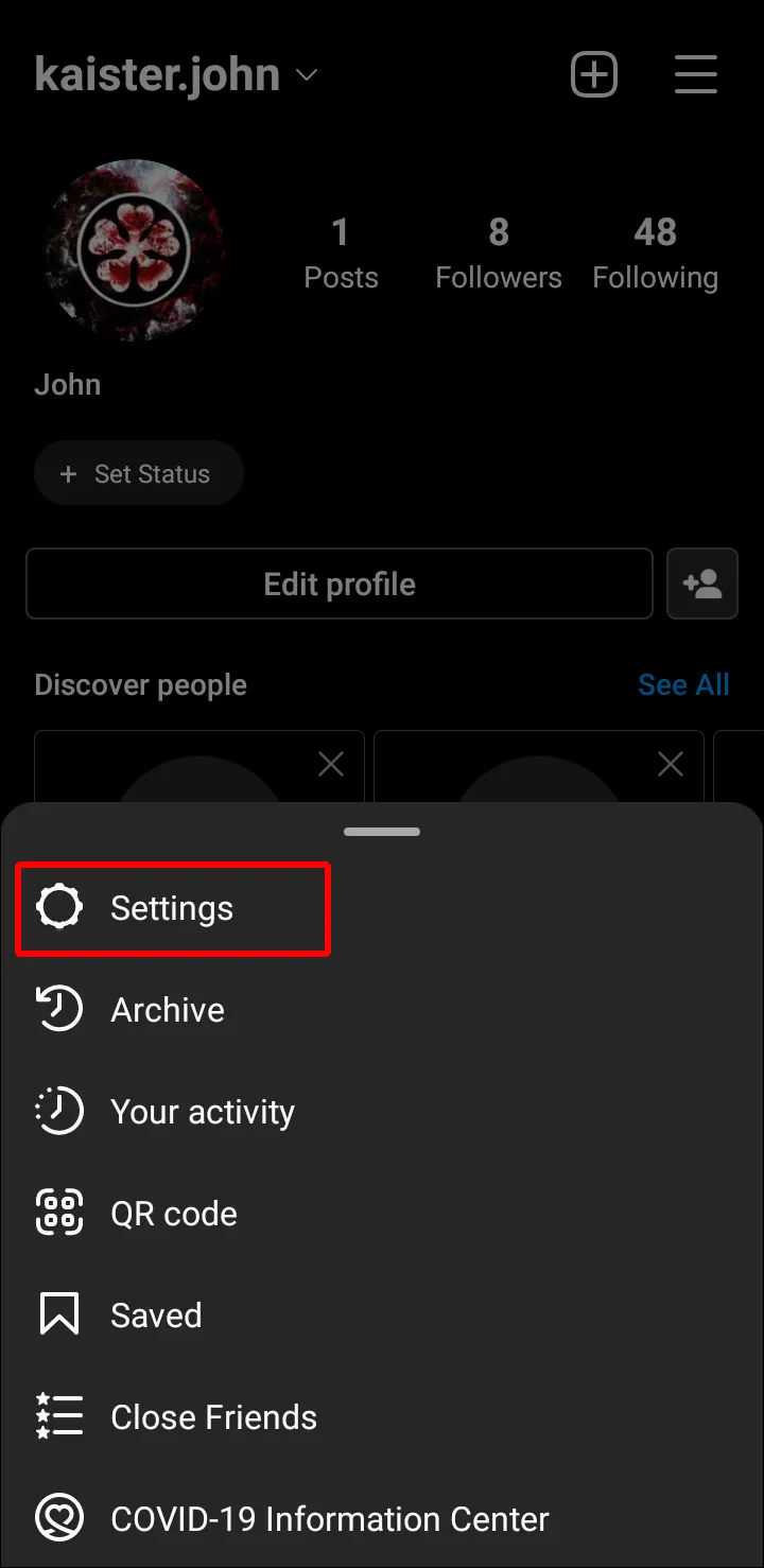 Launch the Instagram app and head over to Settings.