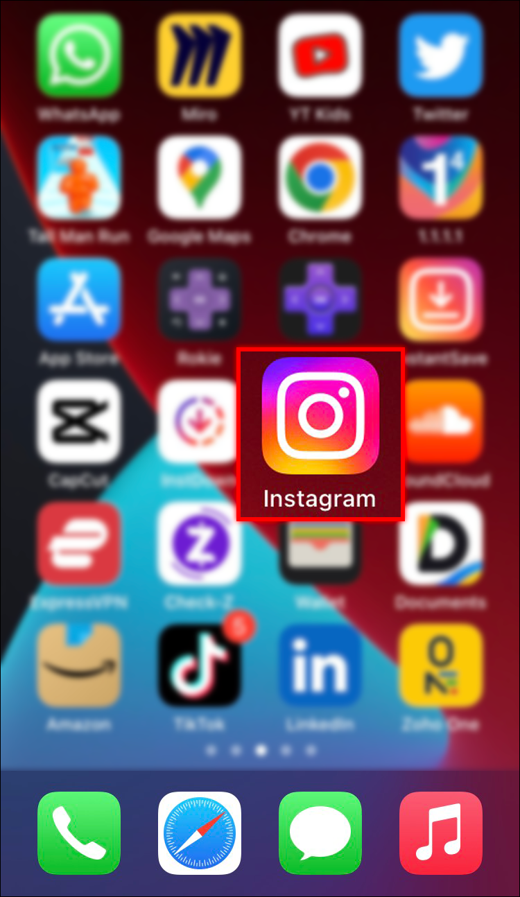 On your iPhone, open the Instagram application.