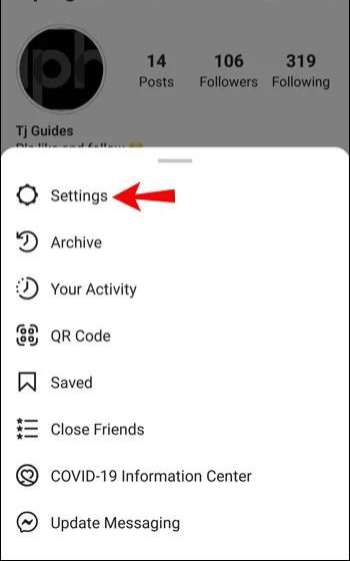 At the bottom of the sidebar, tap Settings. 