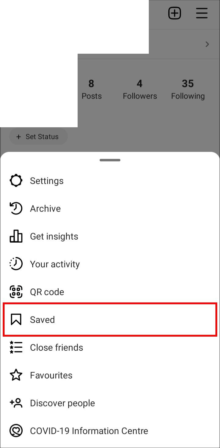 The next time you go to save something, choose one of your previously created collections or start a new collection by tapping the plus sign on the "Save to" screen.