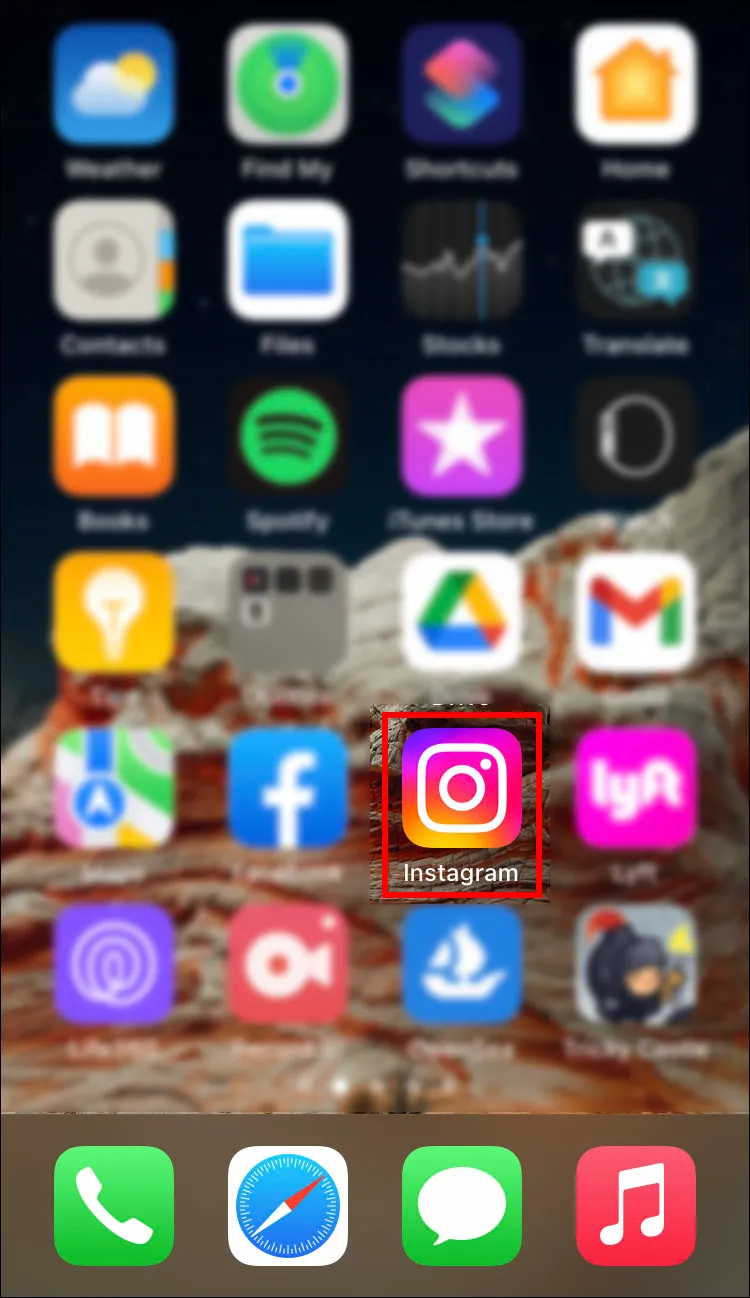 Open the Instagram app on your phone.