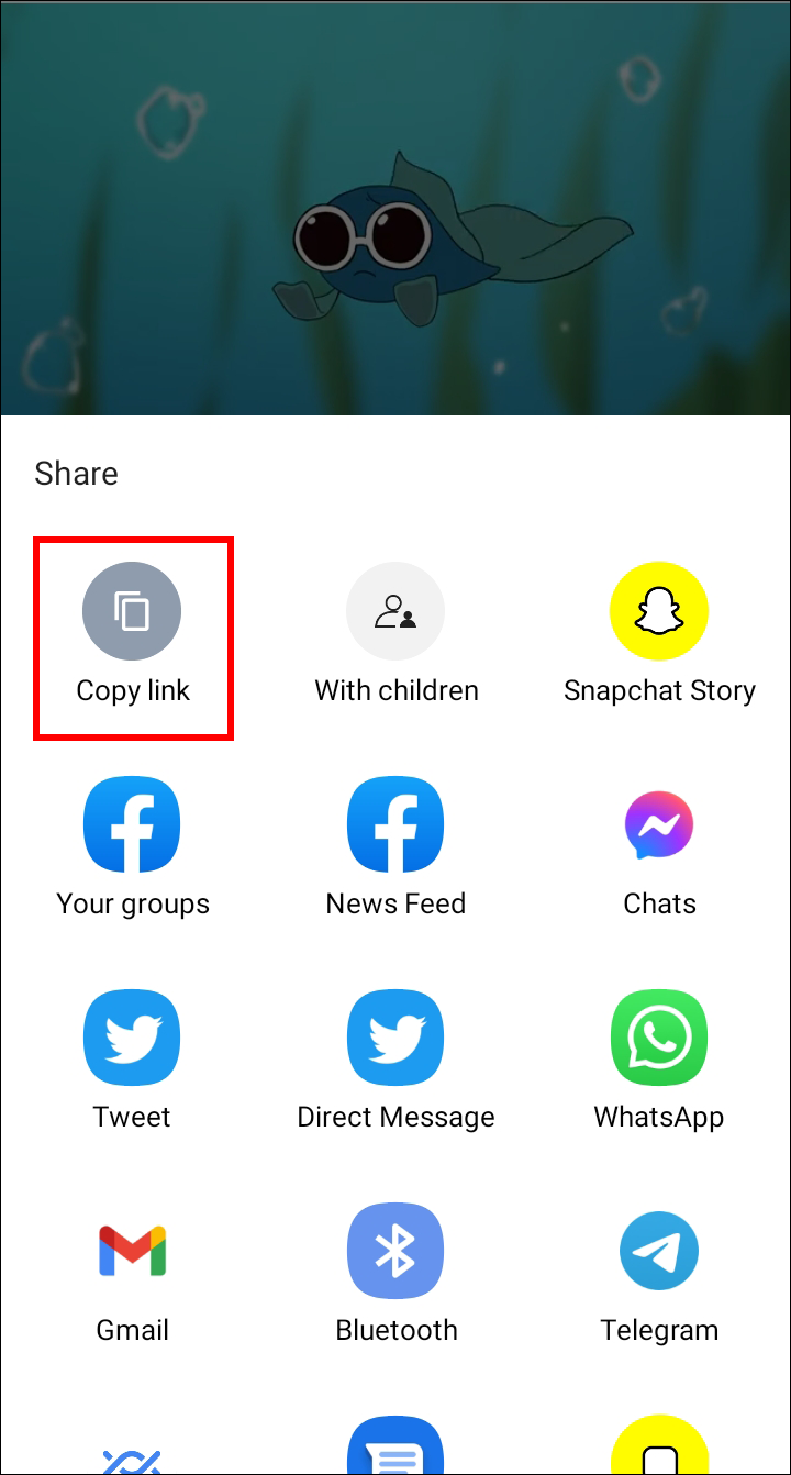 Select “Copy Link.”