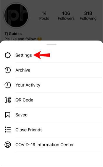 Tap Settings at the bottom of the sidebar. 