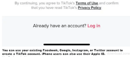 login to tiktok with social media account 