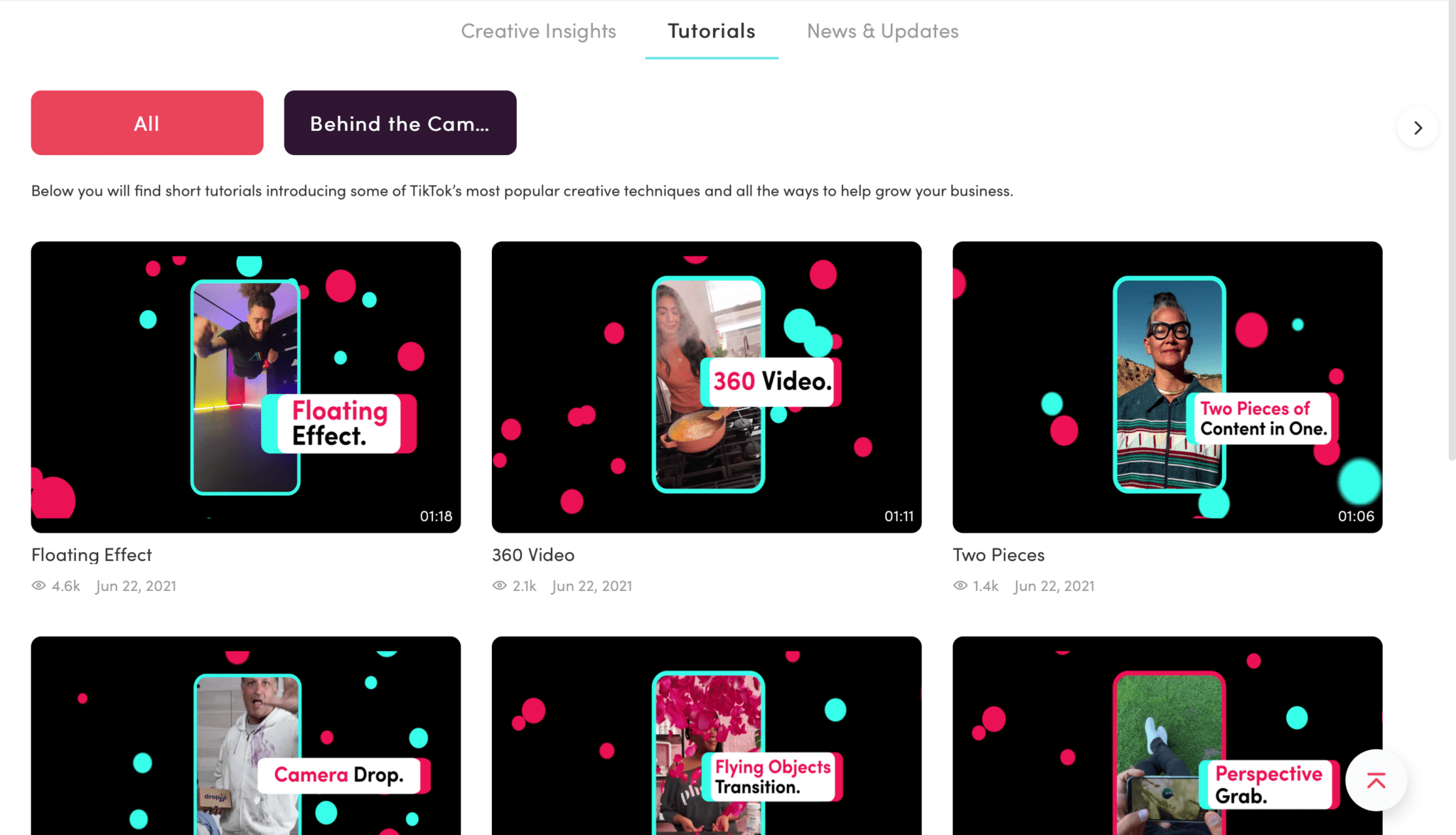 TikTok also offers tutorials that will help you take your video skills to the next level with transitions