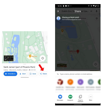 drop a pin in google maps on android and iphone