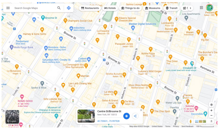 open google maps website in your browser