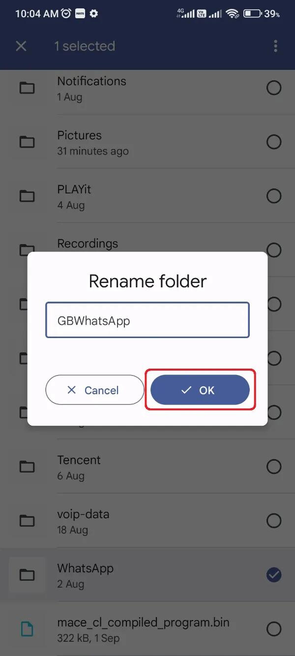 Rename-WhatsApp-Folder-To-GBWhatsApp