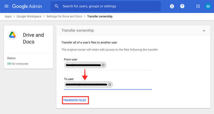 Transfer Ownership of the Previous Owner’s Files