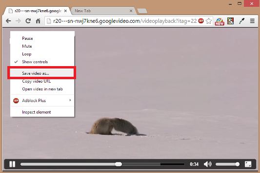 right-click on the video and choose “Save video as” to download it to your Windows PC