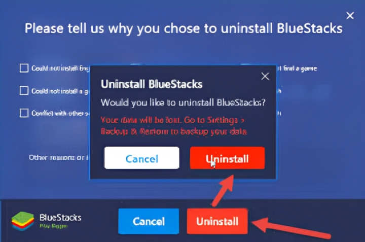 BlueStacks uninstaller