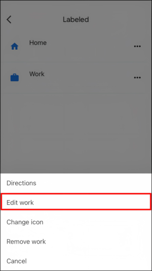 Choose Edit Work from the menu.