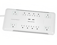 Monoprice 12-Outlet Power Surge Protector with 2 Built-in USB Charger Ports