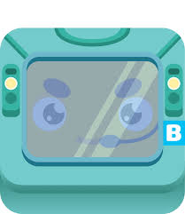 Cyan Astronaut Blook, a Chroma rarity Blook awarded to top 10 players in the Pokémon Are Cool Event (PAC) in Blooket.