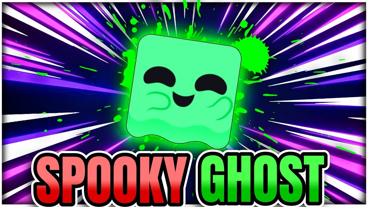 Spooky Ghost Blook, widely considered the rarest Blook in Blooket, a Mystical rarity Blook awarded for 1st place in the Contest of Candy Event.