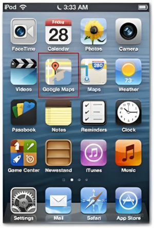 iphone-Launch the Google Maps iPhone application