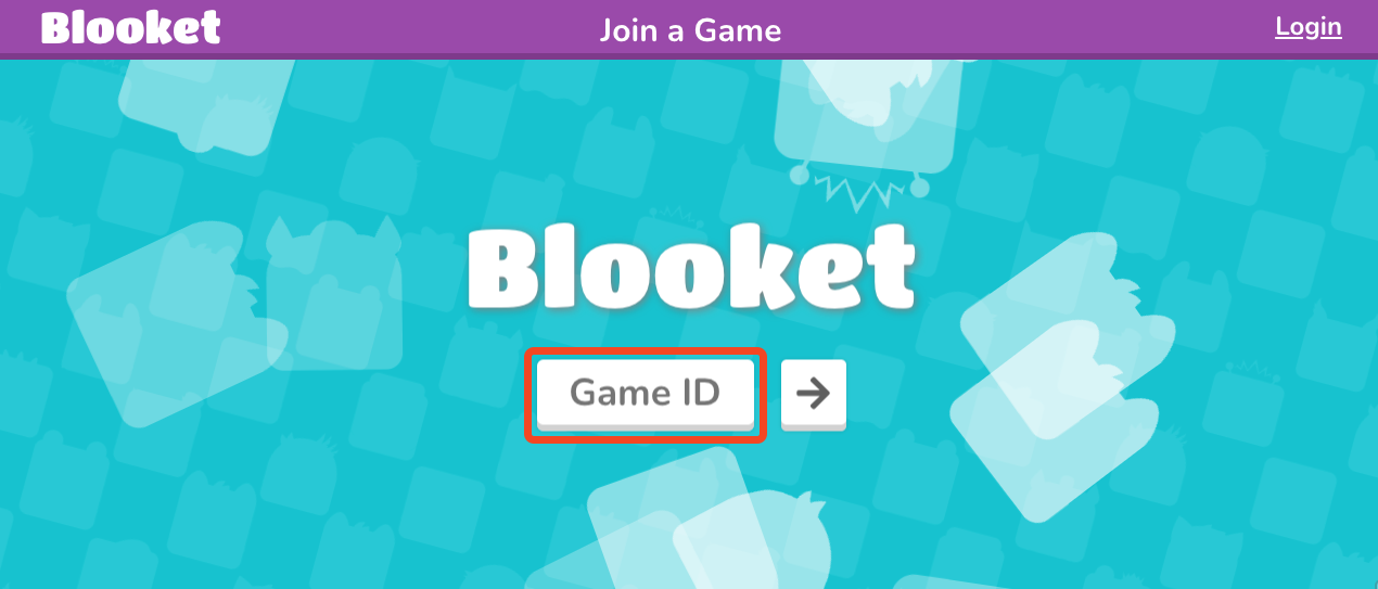 log in to your blooket account with your game ID