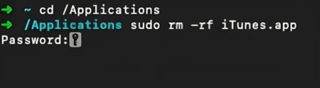 Again, press ‘return’ after entering the command