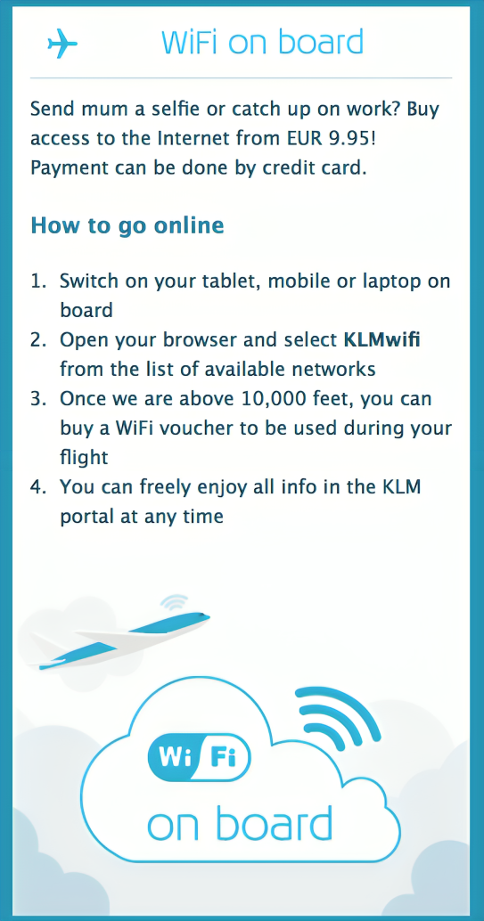 How To Connect To KLM WiFi