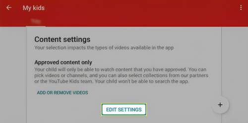 Scroll down to Content Settings and click on EDIT SETTINGS.