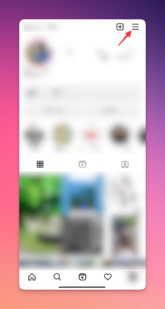 Tap the hamburger menu located in the top right corner