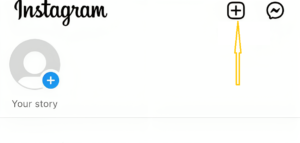 Open the Instagram app and navigate to the homepage, then tap on the '+' icon
