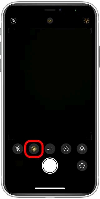 Access the Live Photo icon by tapping it to open the menu