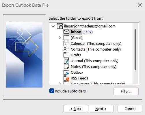 Choose a location to save the exported file and provide it with a name.