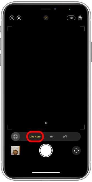 enabling Live Auto turns the icon white