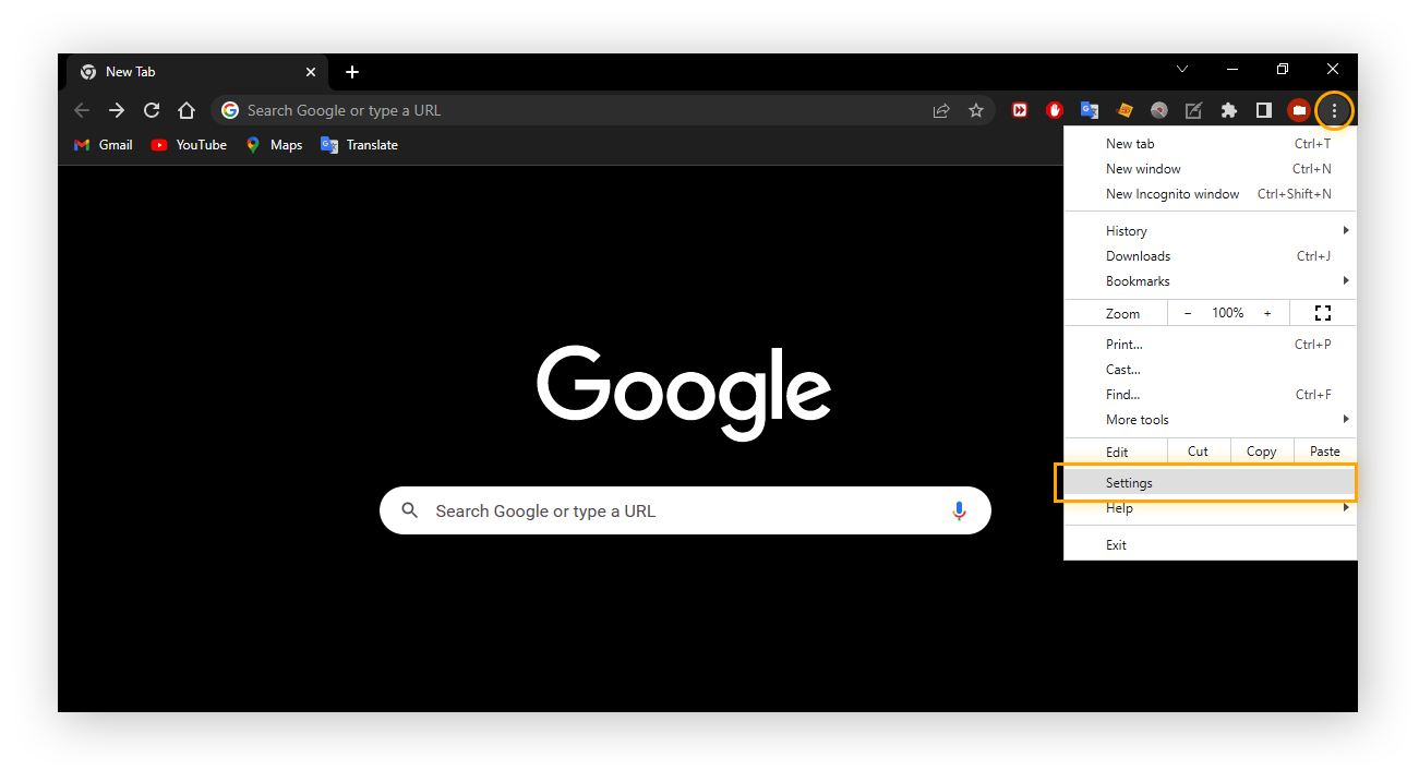 Open Google Chrome