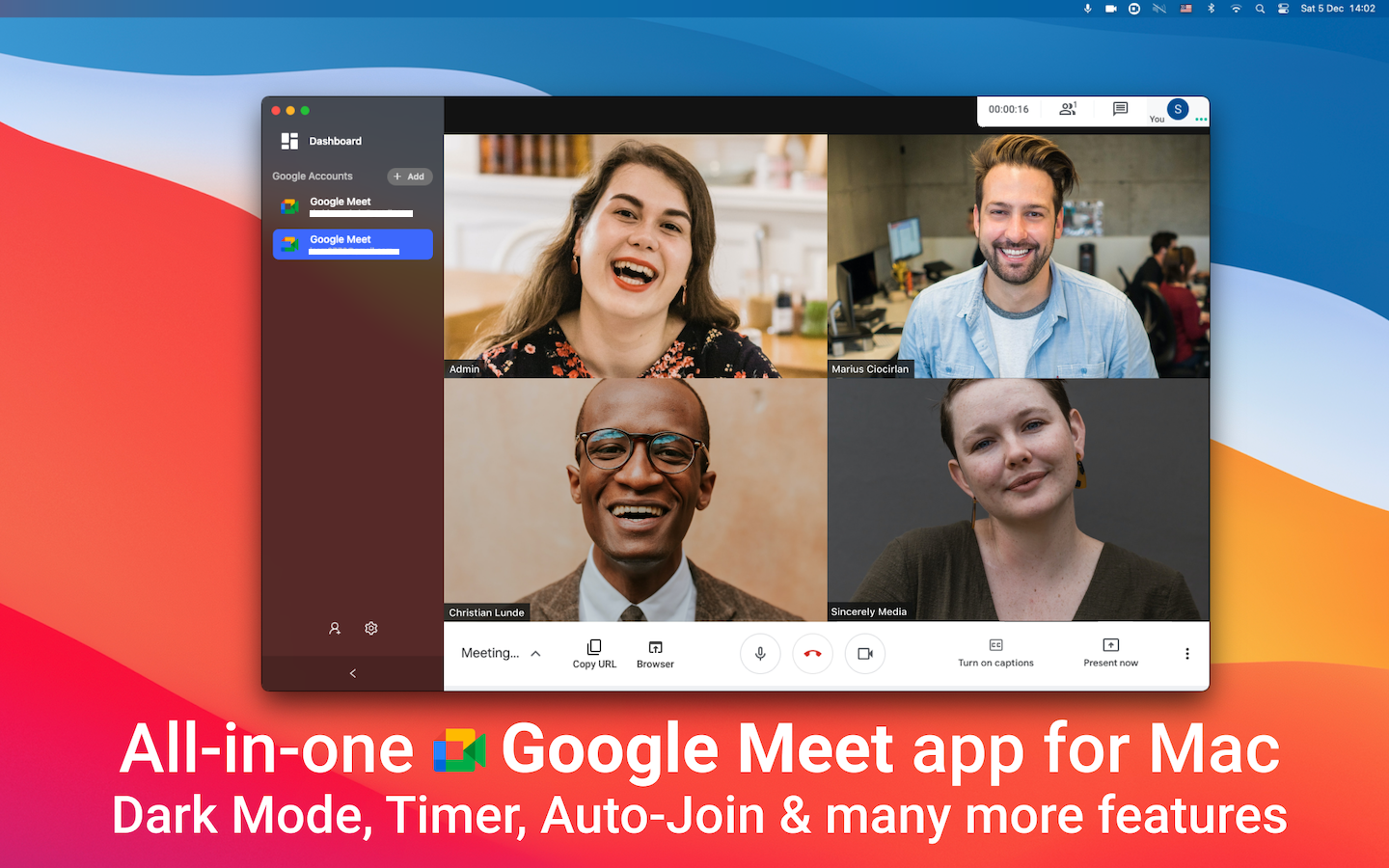 How to use Google Meet app for Mac