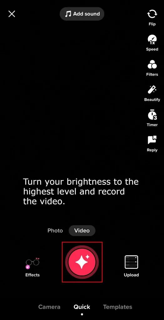 Increase your brightness and record the video