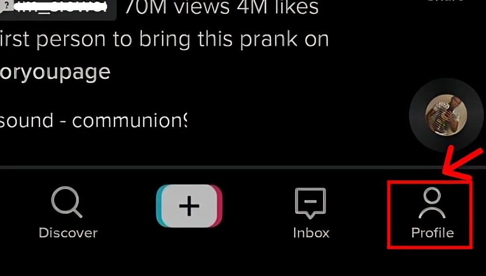 Tap on the Profile Icon