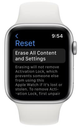 Choose Erase All Contents and Settings.