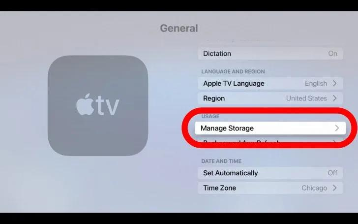 Choose Manage Storage