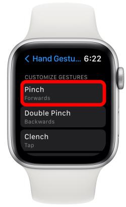 Choose a gesture to modify, like Pinch