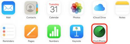 Click on Find iPhone.