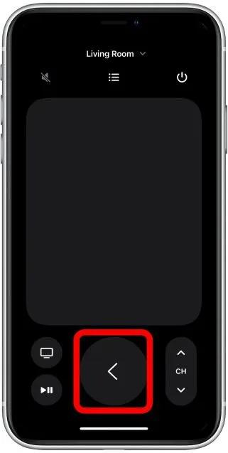 Go back by tapping the large arrow in the bottom center