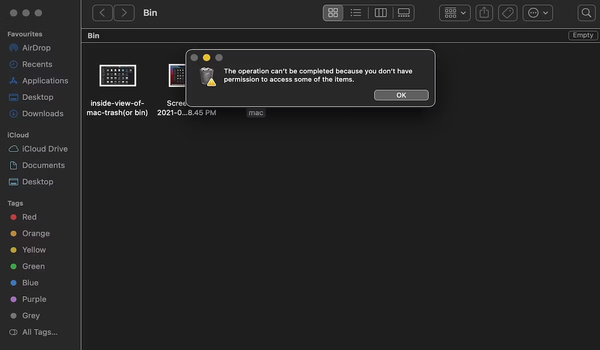 How to Empty the Trash When Files Are Locked